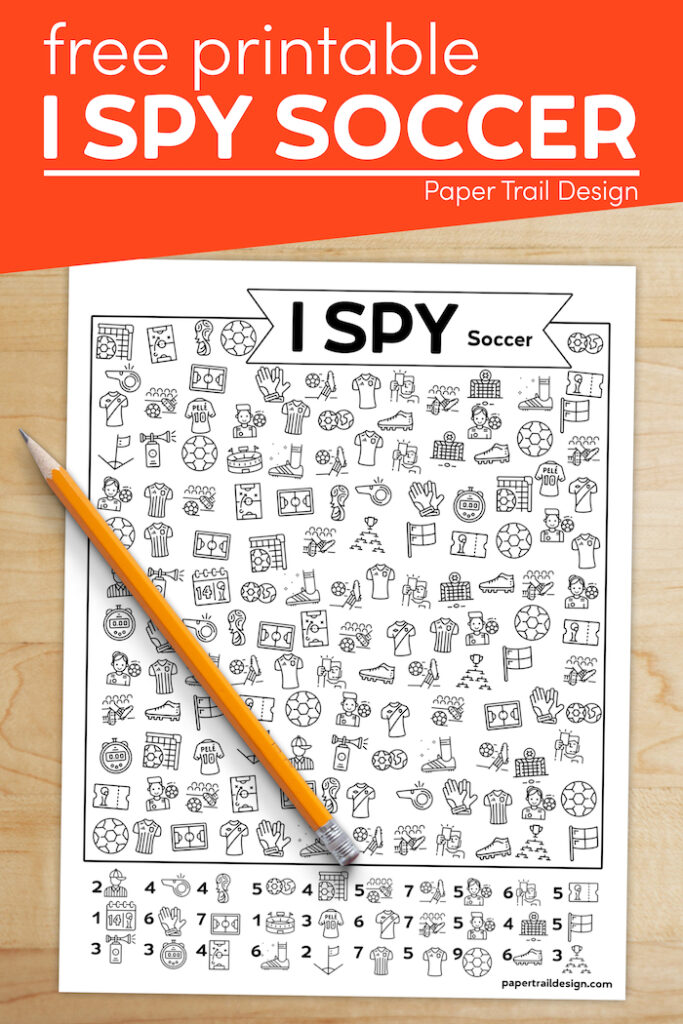 Free Printable I Spy Soccer Activity - Paper Trail Design