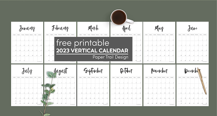 2023 Free Printable Monthly Calendar