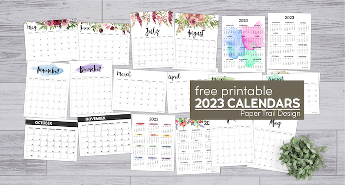 Free printable monthly calendars with text overlay- free printable 2023 calendars