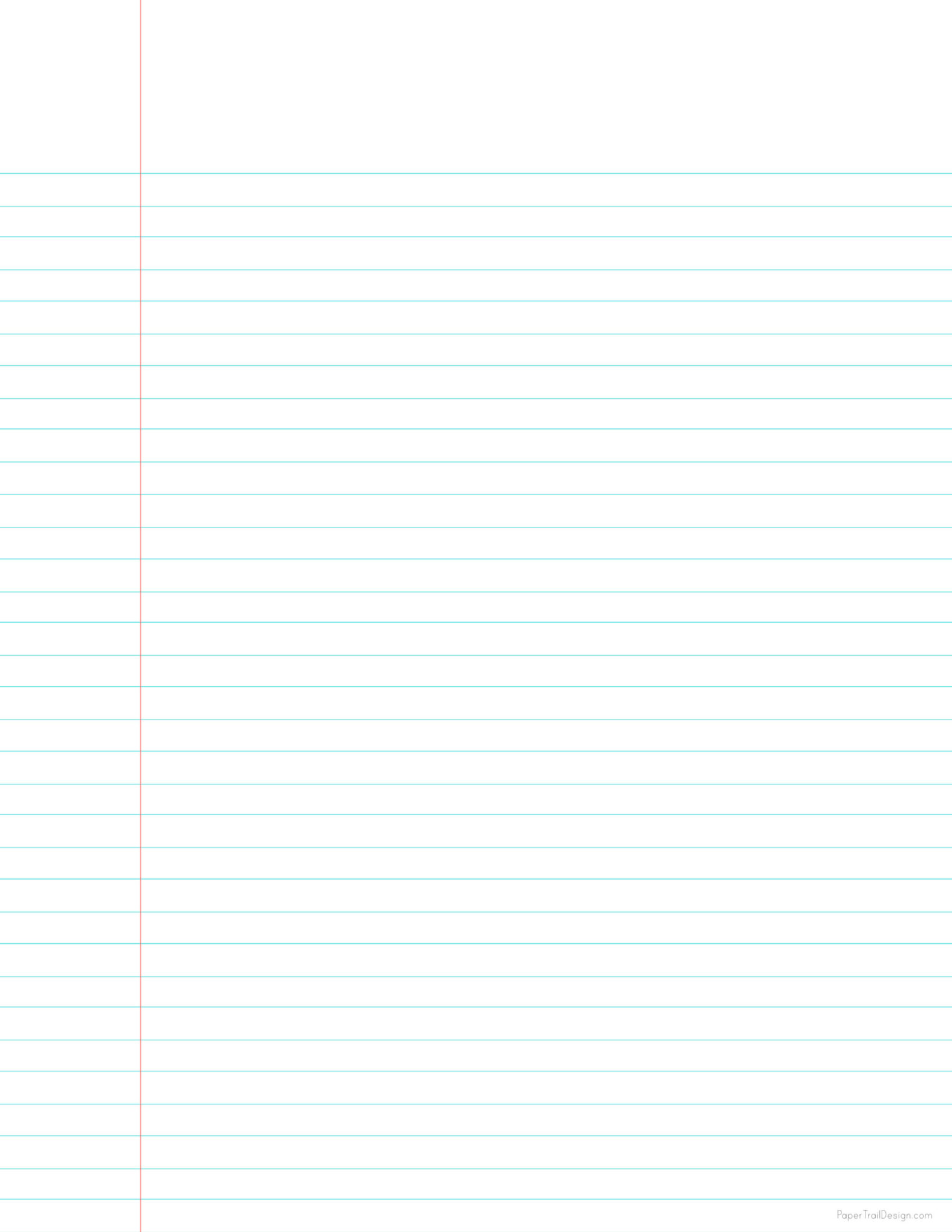 Lined Paper Printable Paper Trail Design
