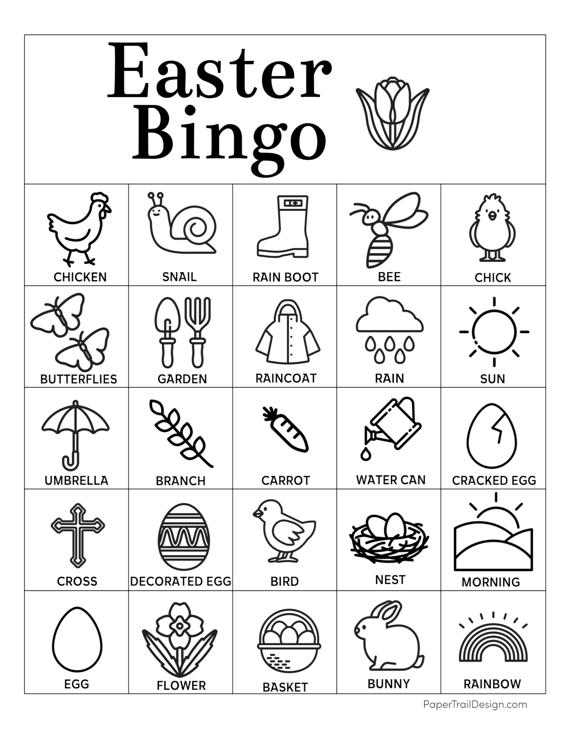 Free Printable Bingo Cards - Paper Trail Design
