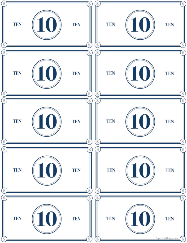 Play Money Printable - Paper Trail Design