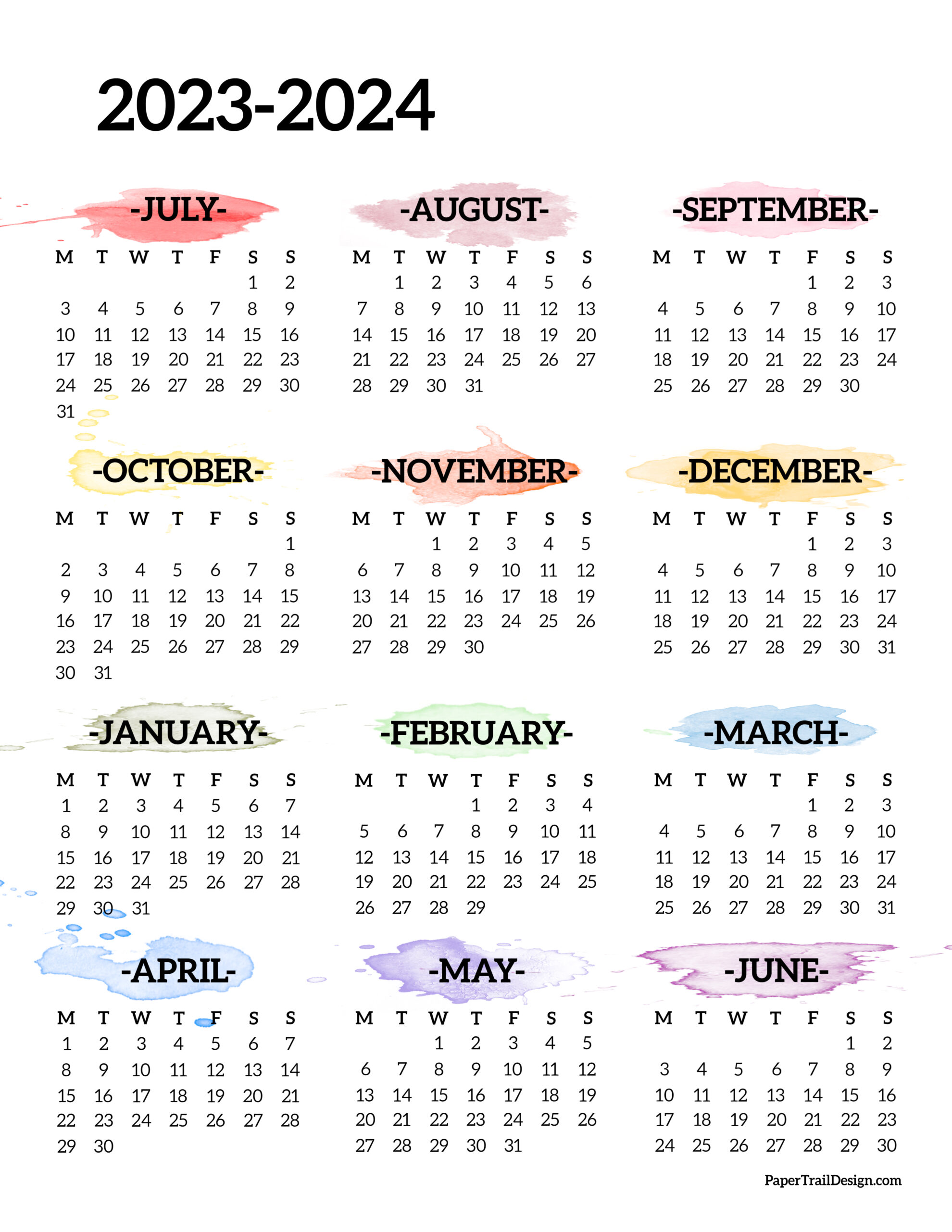 2024 Printable School Calendar Conny Diannne