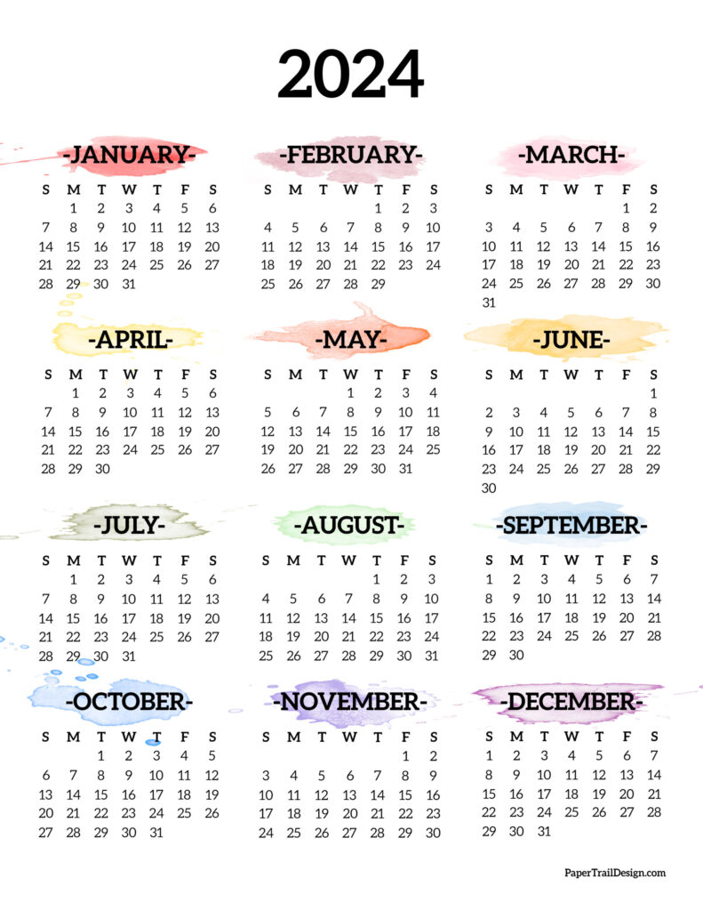 Blank Calendar 20242024 Edna Nichol