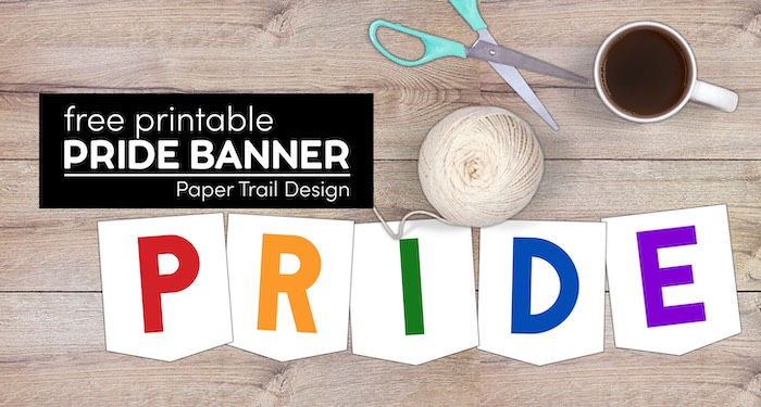 Pride banner letters with text overlay- free printable pride banner