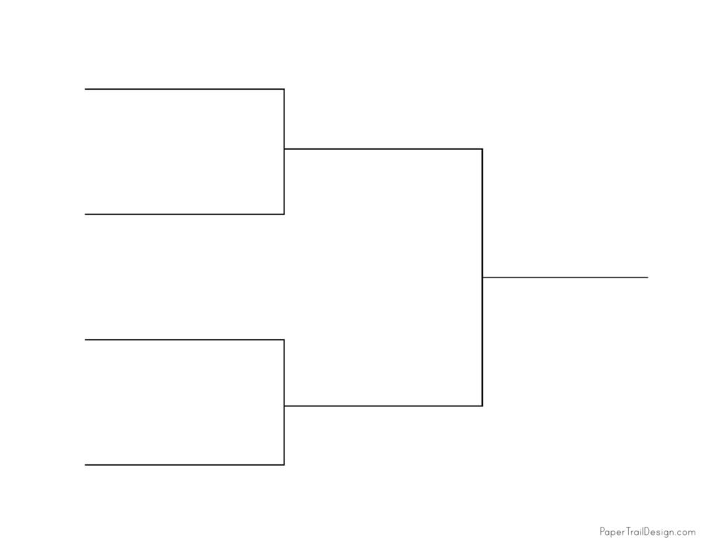 Tournament Bracket Templates - Single Elimination - Paper Trail Design