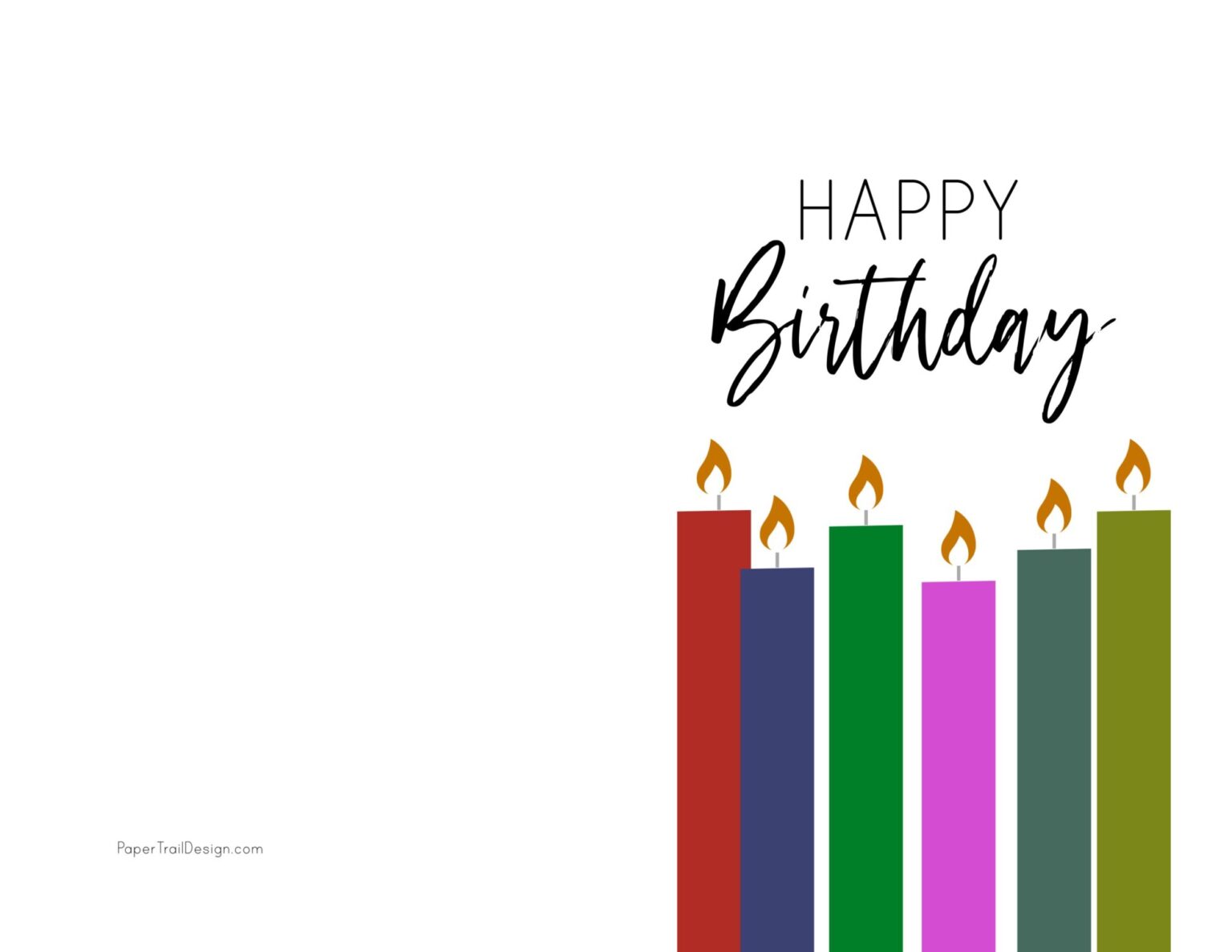 Happy Birthday Card Printables - Paper Trail Design