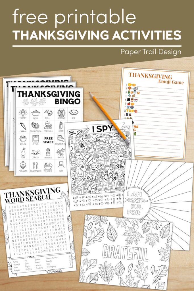 Fun Thanksgiving Activities for Kids and Families - Paper Trail Design