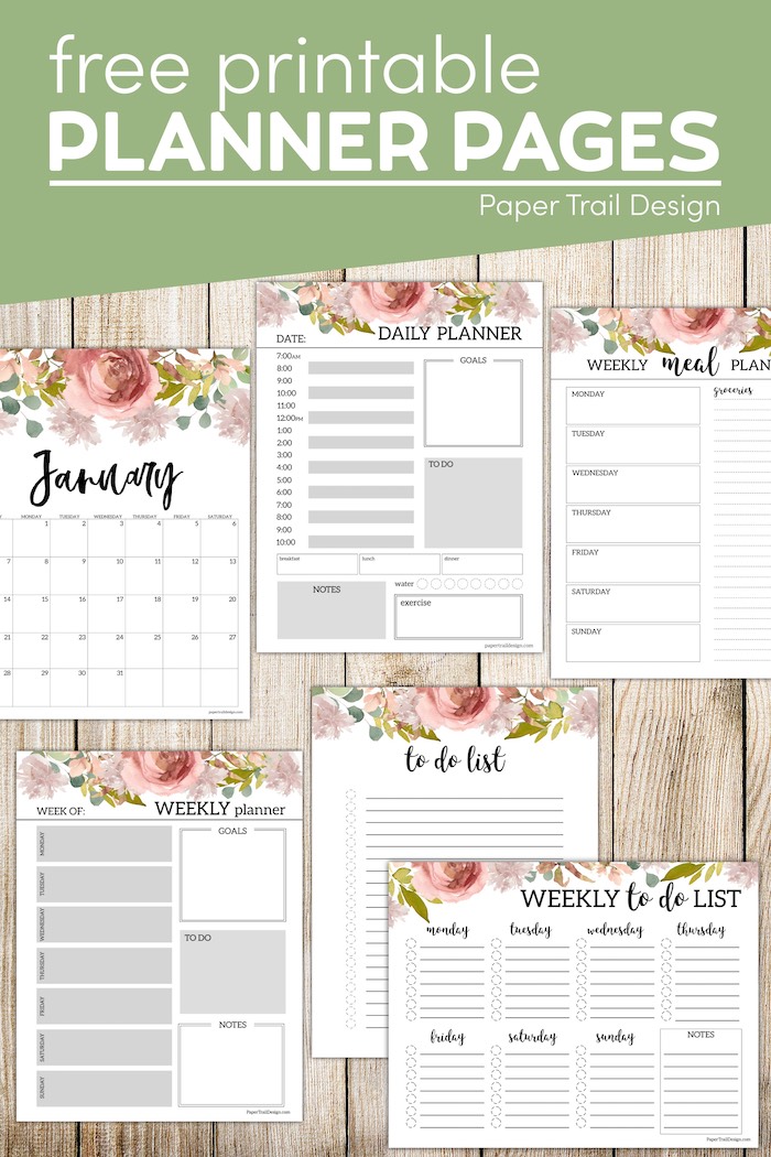 Cute Free Planner Printables Paper Trail Design