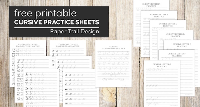 Cursive worksheets with text overlay- free printable cursive practice sheets