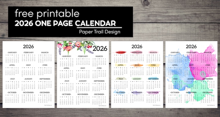 Free 2026 printable calendars one page with text overlay- free printable 2026 one page calendar