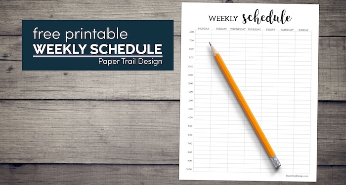 Weekly printable schedule template with text overlay- free printable weekly schedule
