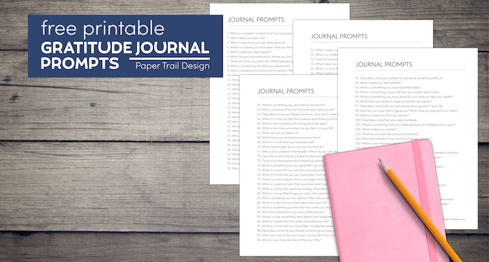 120 Gratitude Journal Prompts with Free Printable