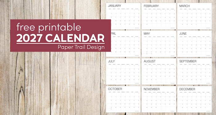 Printable Calendar 2027