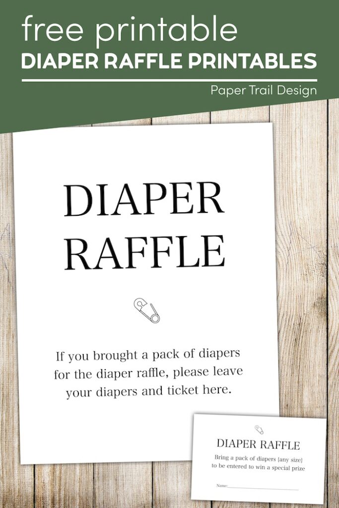 Diaper Raffle Printables - Paper Trail Design