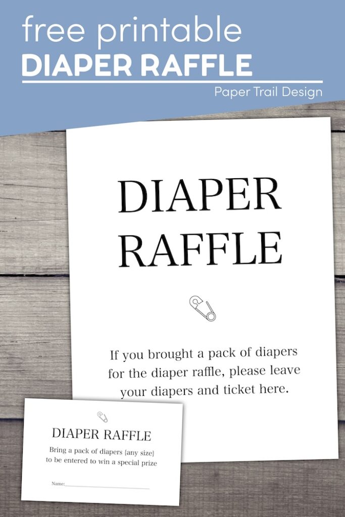 Diaper Raffle Printables - Paper Trail Design