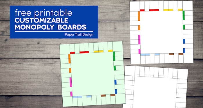 Custom Monopoly Board Template