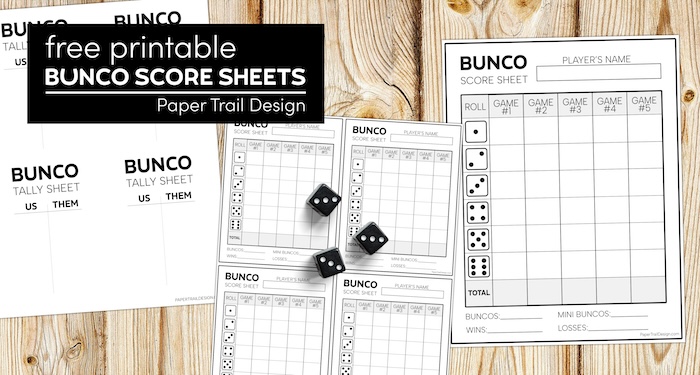 Bunco Score Sheets
