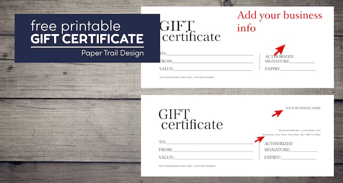 Gift Certificate Template