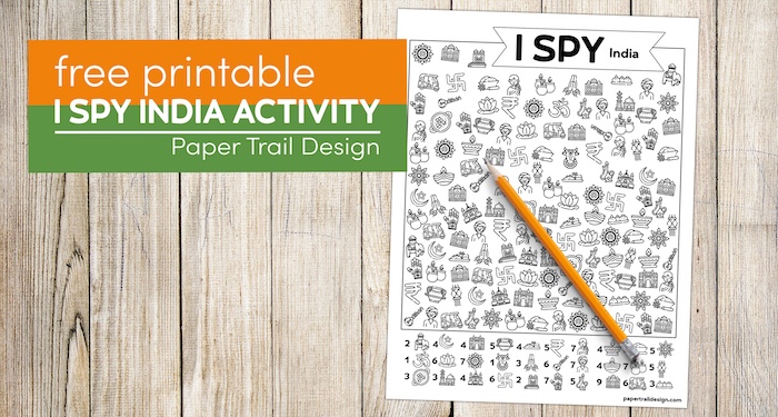 Free Printable I Spy India Activity